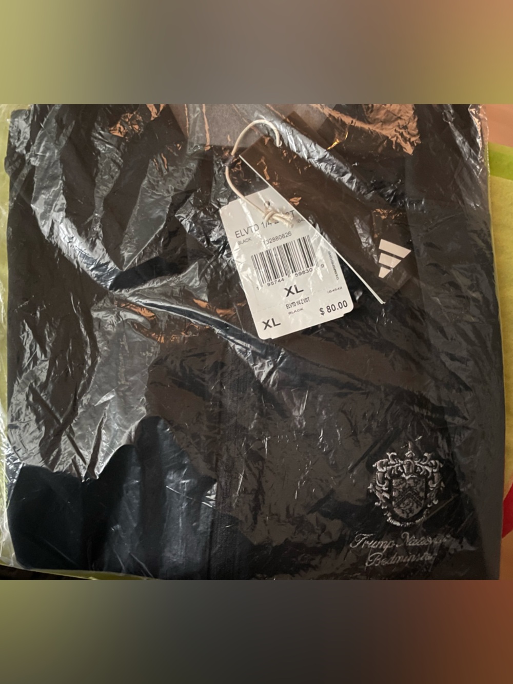 Trump National Bedminster - Adidas Elevated 1/4 Zip Vest - Black